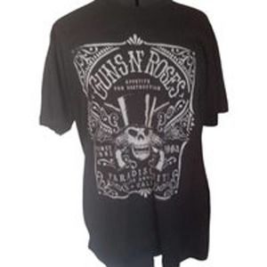Guns and Roses Appetite For Destruction short sleeve, black tee shirt, L